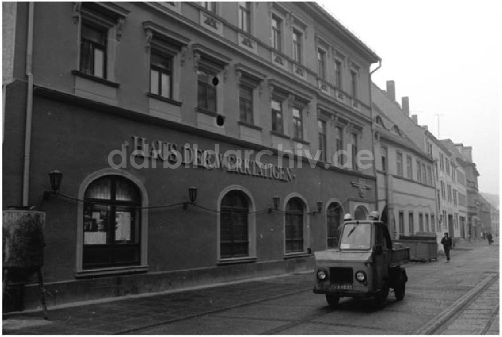 DDR-Bildarchiv: Weißenfels - 11.12.1986 Rundgang durch die Stadt Weißenfels mit einigen Markt