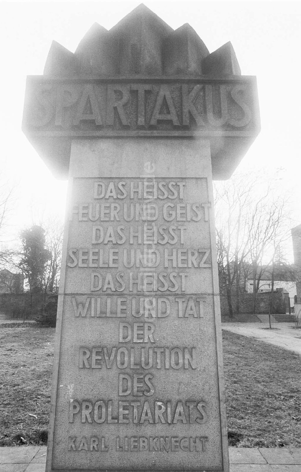 DDR-Fotoarchiv: Berlin - Spartakusdenkmal in der Chausseestraße 16.02.1993