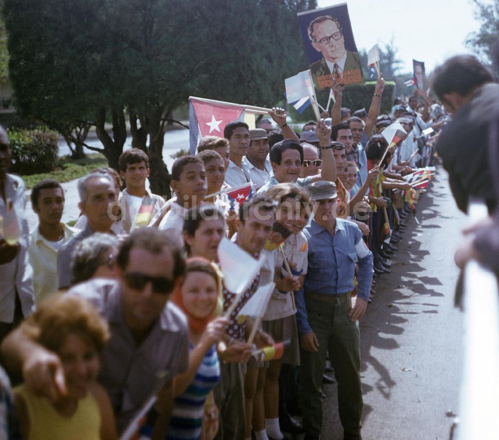 Havanna: Staatsbesuch Erich Honecker 1974 in Kuba / Cuba - Empfang