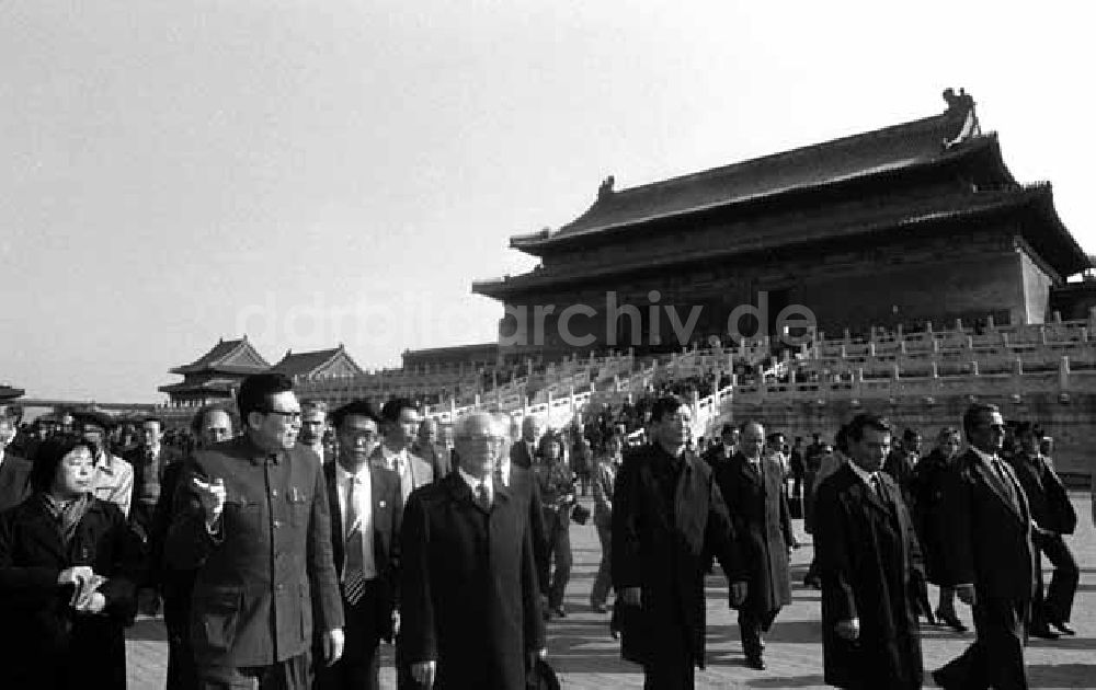 Pjöngjang: Staatsbesuch von Erich Honecker in Nordkorea. Foto: Burkhard Lange