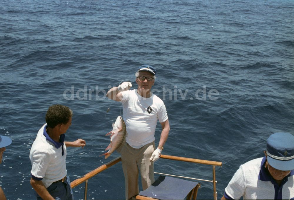 DDR-Fotoarchiv: Havanna - Staatsbesuch Erich Honeckers in Cuba / Kuba 1980