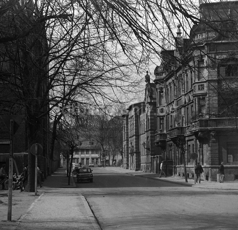 DDR-Fotoarchiv: Halberstadt - Straßenansicht an der Bödcherstraße in Halberstadt in Sachsen-Anhalt in der DDR