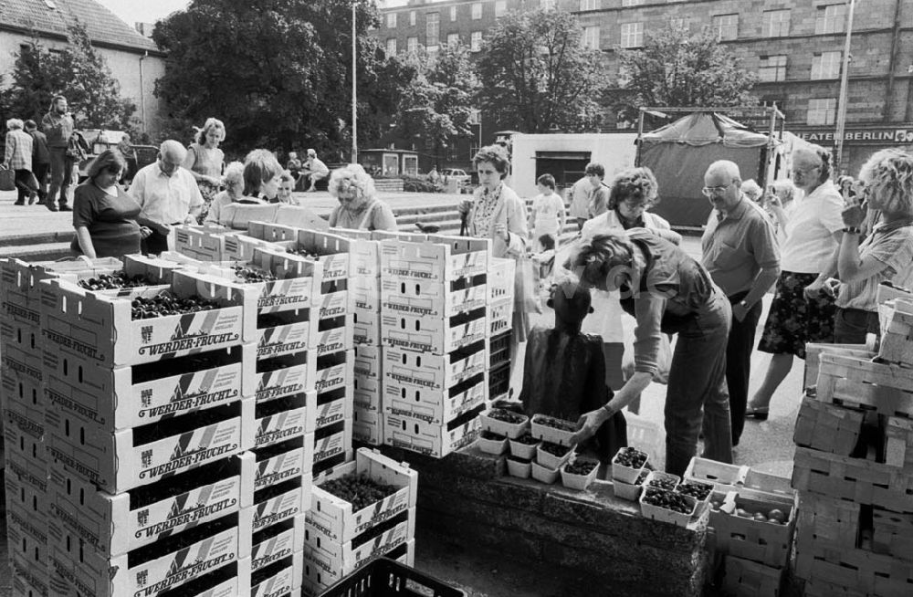 DDR-Bildarchiv: Werder - Verkauf von Obst und Gemüse auf den Straßen von Werder Foto: Winkler Umschlagnummer: 918