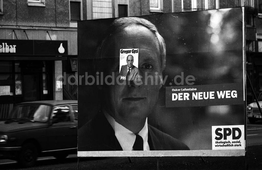 DDR-Fotoarchiv: Berlin - Wahlkampf - Plakat 7.11.90 Winkler Umschlag Nr.:1410
