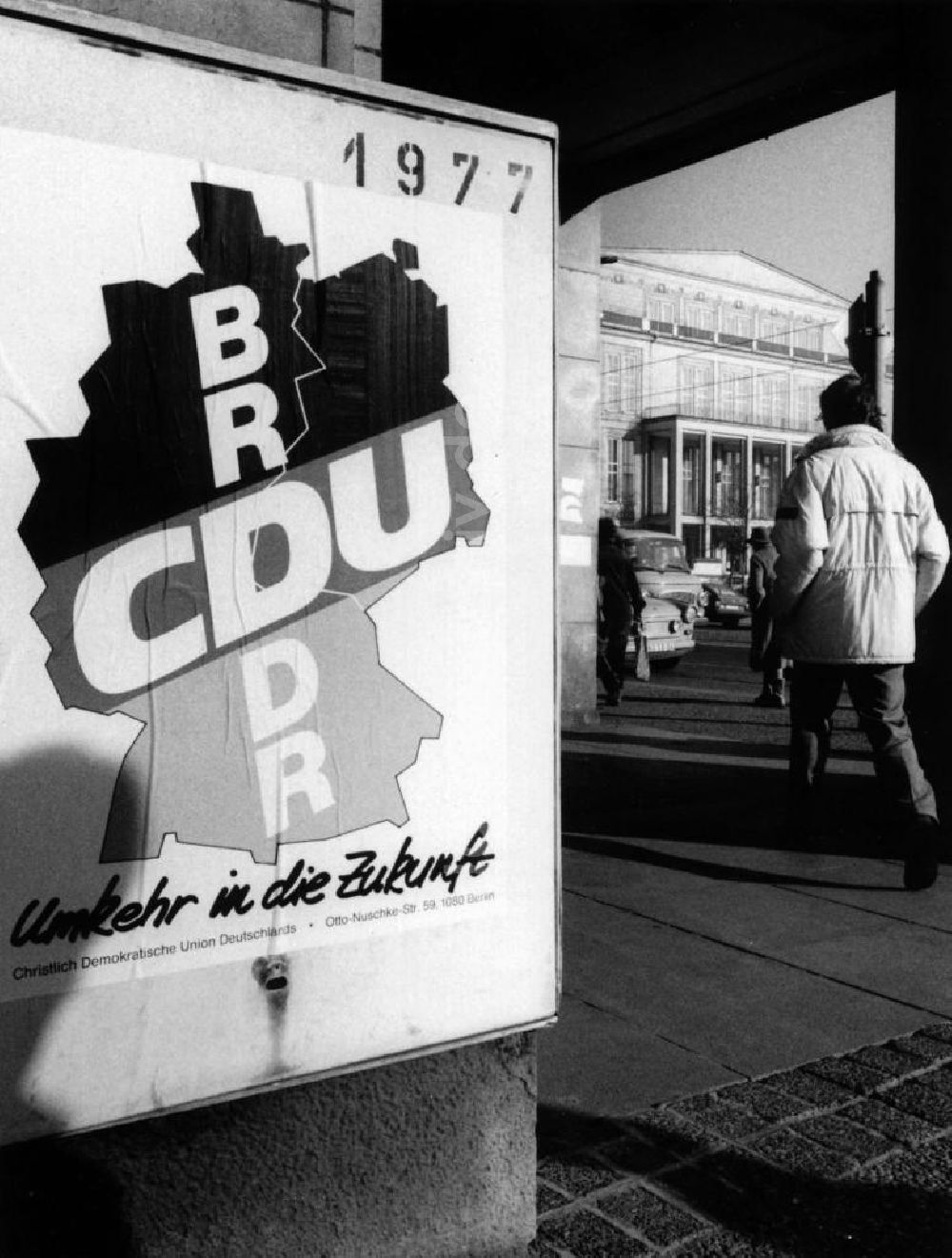 DDR-Bildarchiv: Leipzig - Wahlkampfwerbung der CDU in Leipzig