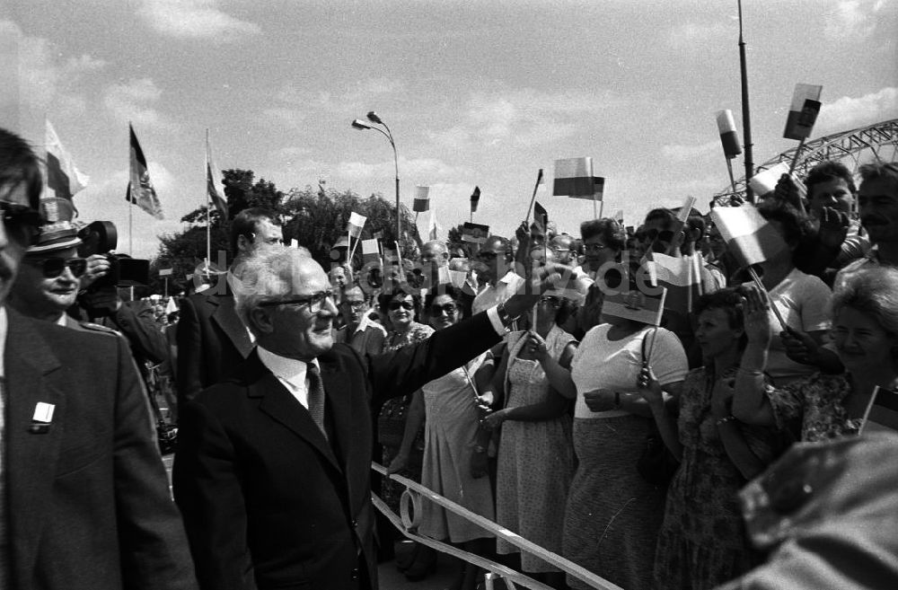 DDR-Bildarchiv: Warschau - Warschau Staatsbesuch Honecker