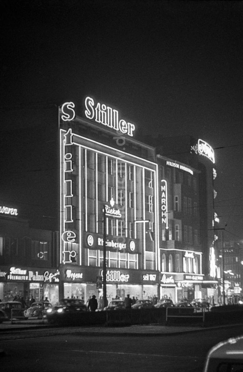 Berlin: Westberlin - Leuchtreklame auf dem Ku'damm 1958