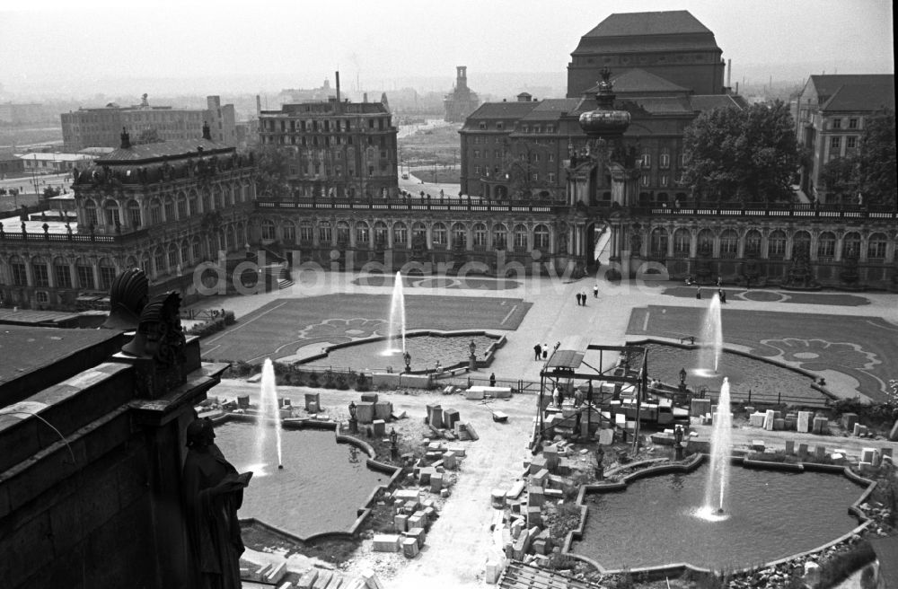 DDR-Fotoarchiv: Dresden - Wiederaufbau Zwinger in Dresden in der DDR