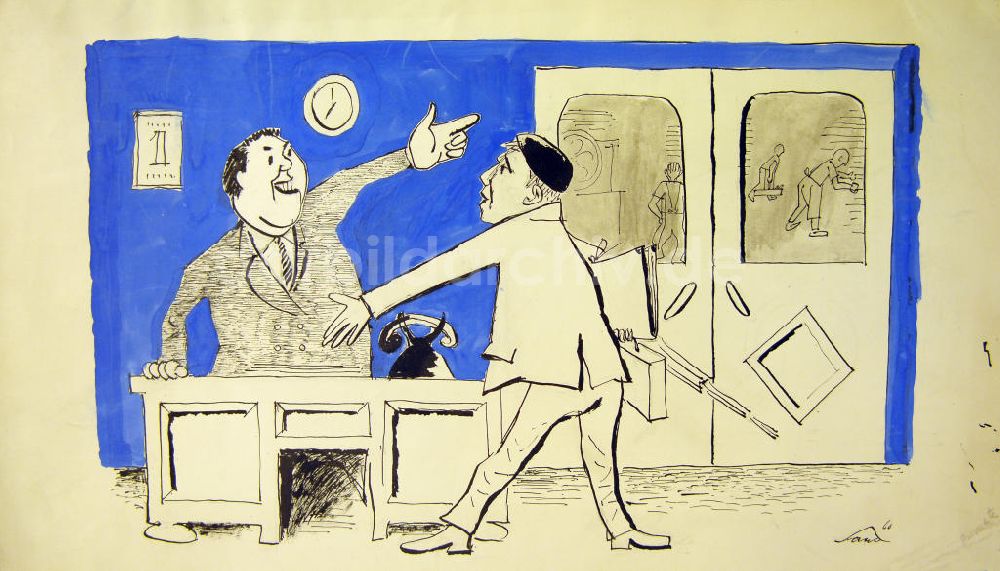 Berlin: Zeichnung von Herbert Sandberg aus dem Jahr 1960