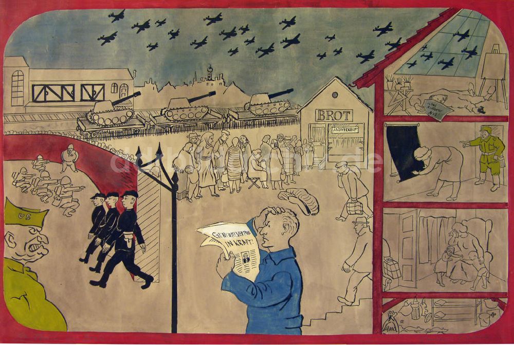 Berlin: Zeichnung von Herbert Sandberg Der Traum von Bonn aus dem Jahr 1952