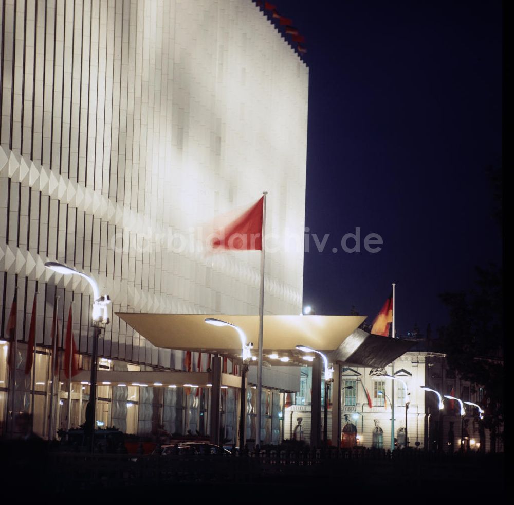 Berlin bei Nacht von oben - DDR - Berlin bei Nacht 1969