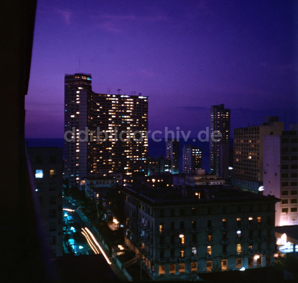 Havanna bei Nacht von oben - Kuba / Cuba - Havanna bei Nacht 1972